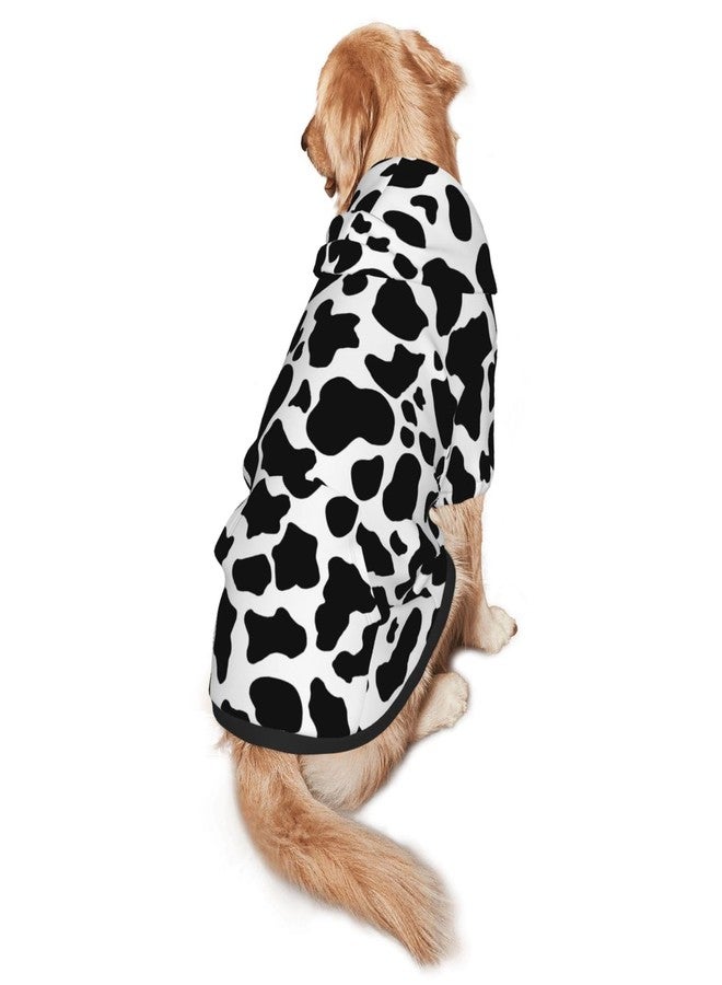 Ubouigr Cow Print Dog Costume,Stylish Dog Hoodie with Hat Pocket,Pet Clothes Sweatshirts for Cats Dogs Large - Image 1